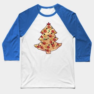 Pizza Christmas Tree Baseball T-Shirt